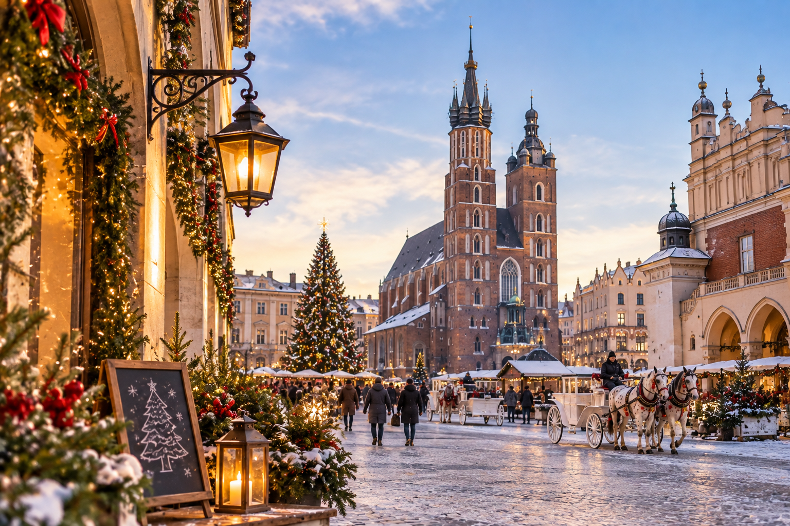 Adventní Krakov a vánoční atmosféra historického centra