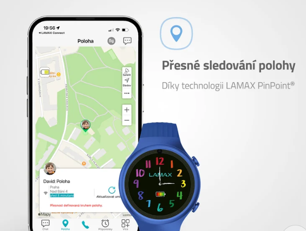 LAMAX WatchY4 Sport a aplikace s lokalizací dítěte